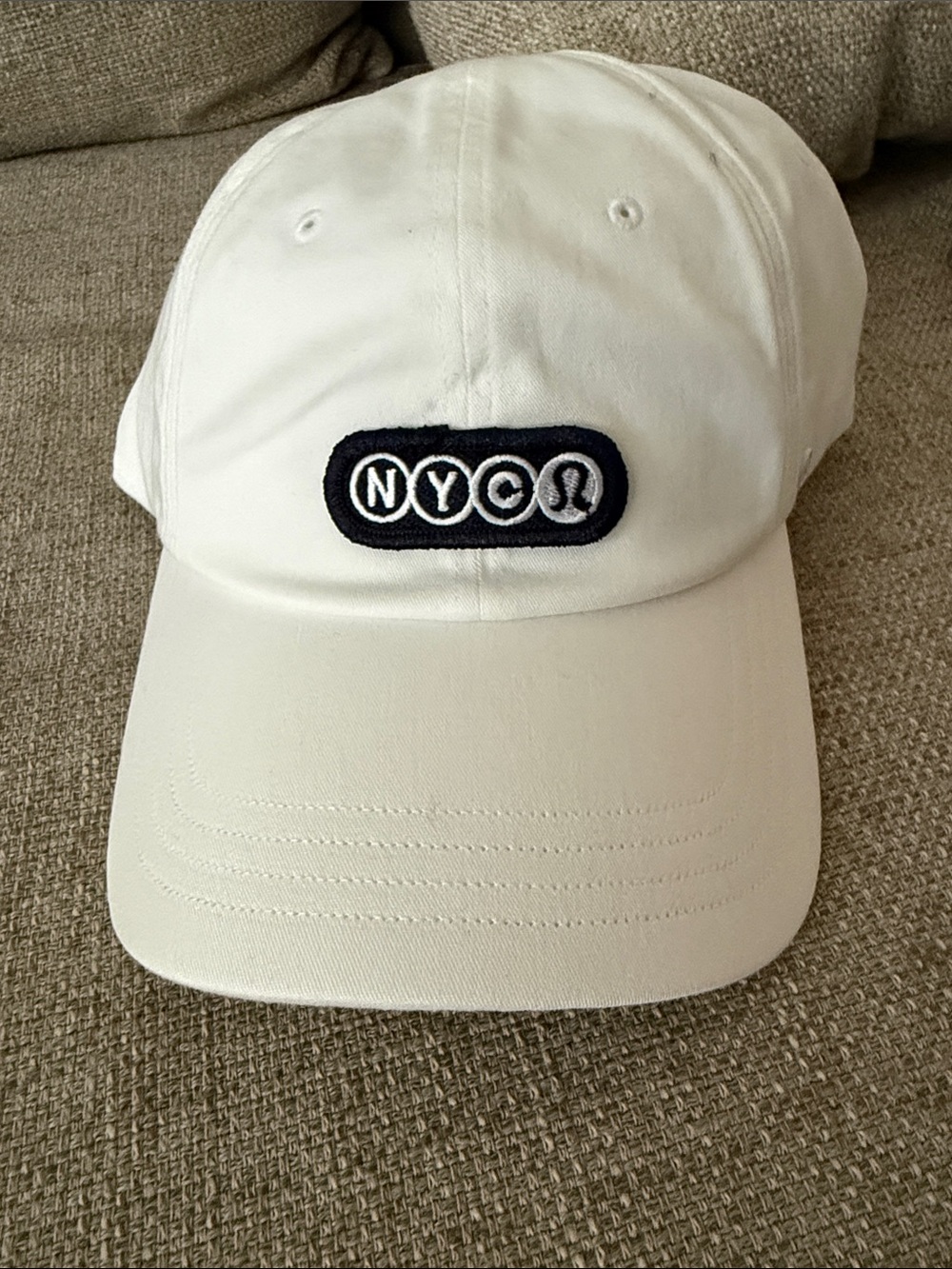 NYC lululemon white hat Baseball Cap